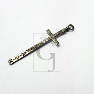 Cross designer beautiful Rosecut pave diamond pendant 925 sterling silver handmade finish diamond faith jewelry pendant