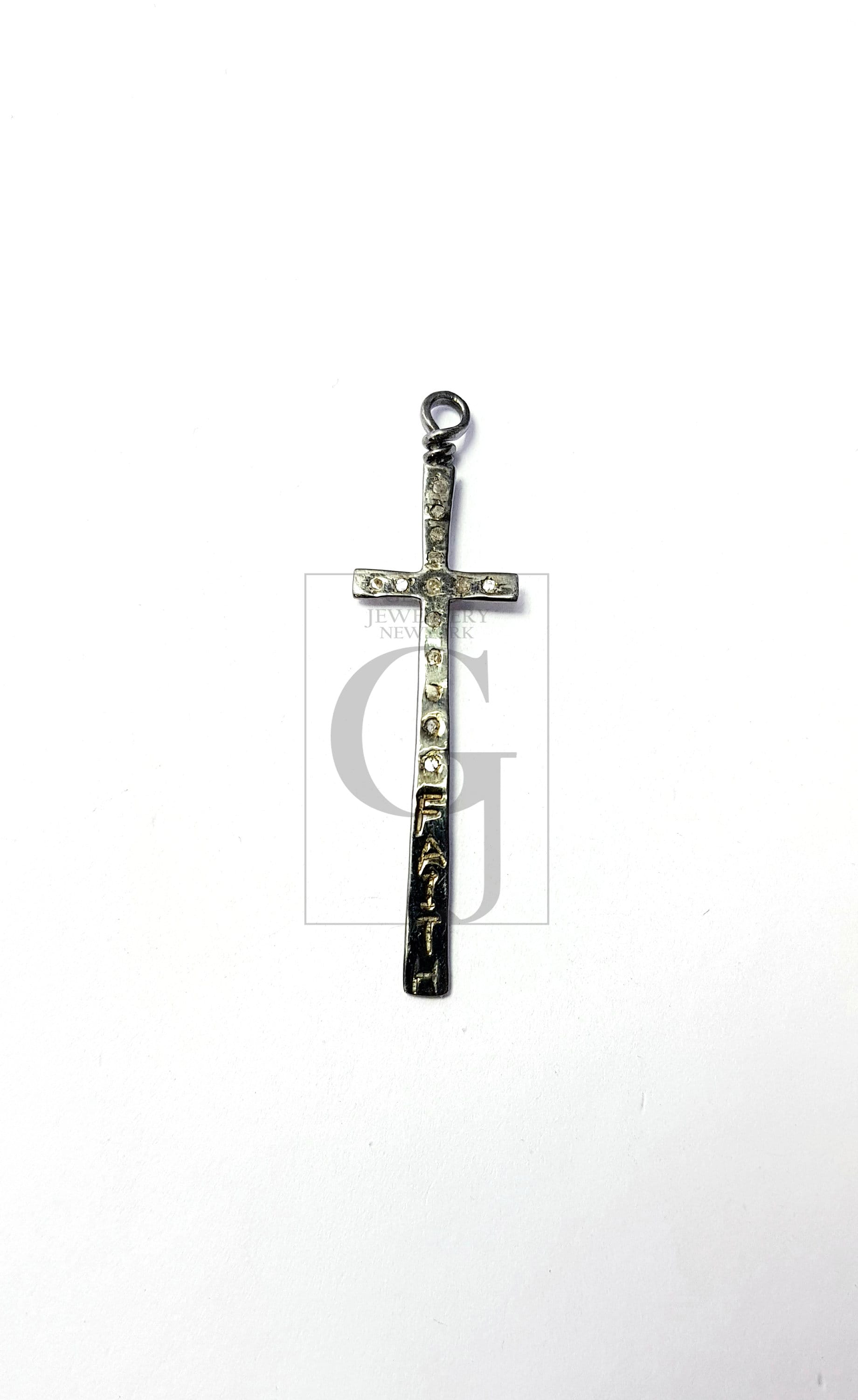 Cross designer beautiful Rosecut pave diamond pendant 925 sterling silver handmade finish diamond faith jewelry pendant