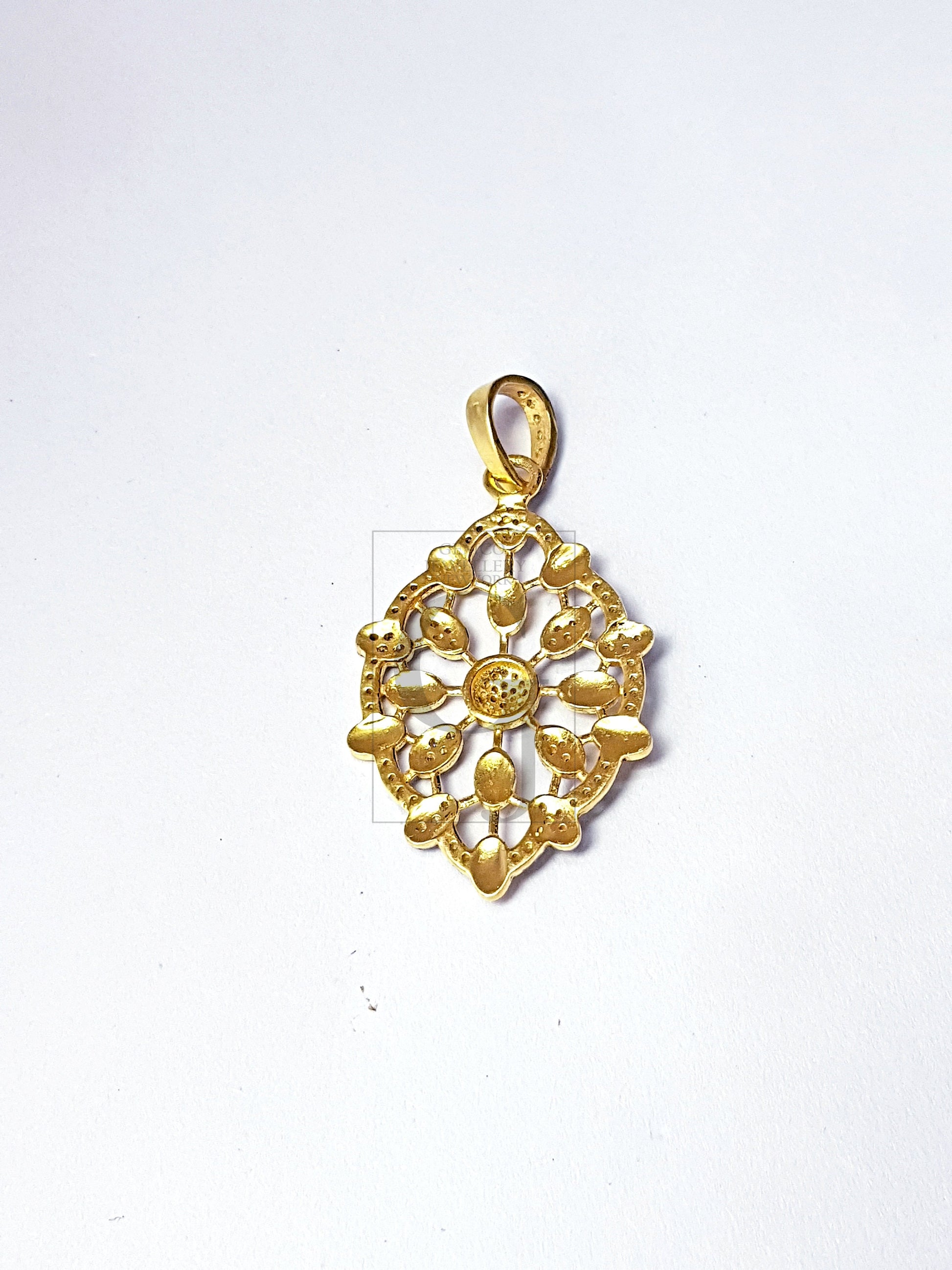 Pave diamond rosecut pendant 925 sterling silver pendant handmade diamond pendant beautiful new design diamond pendant