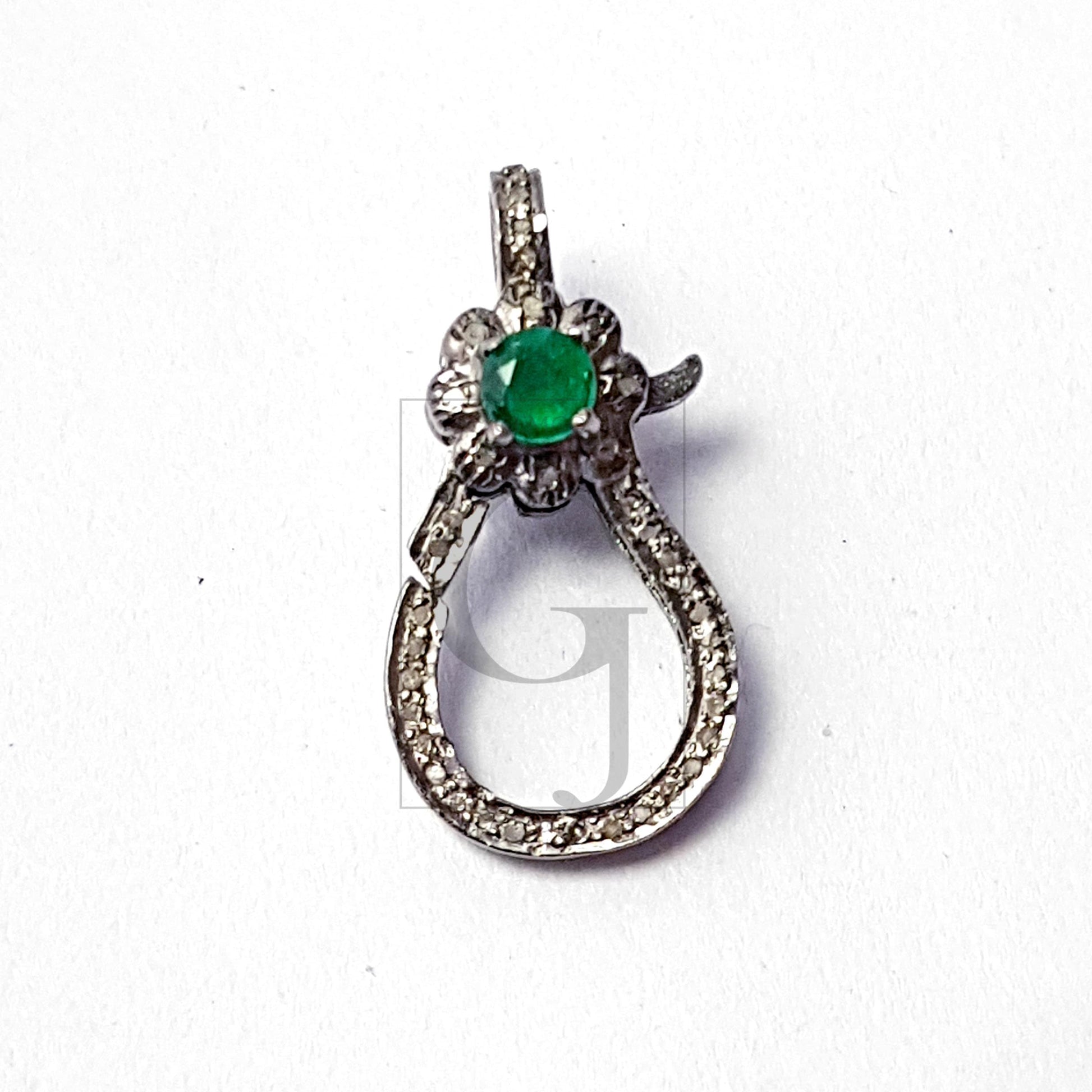 Pave Diamond Lobster Clasp, Pave Rosecut Diamond Clasp,925 Sterling Silver Handmade Pave Diamond Lock Clasp,Pave Diamond Stone Clasp