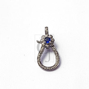 Pave Diamond Lobster Clasp, Pave Rosecut Diamond Clasp,925 Sterling Silver Handmade Pave Diamond Lock Clasp,Pave Diamond Stone Clasp