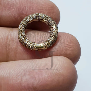 Latest brass spring clasp Rosecut pave diamond lobster design clasp brass handmade finish diamond clasp