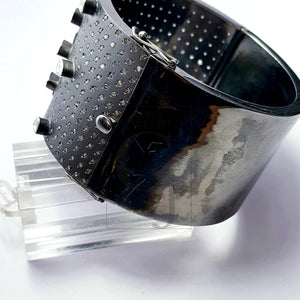 Antique Look Designer Rosecut Pave Diamond Bangle 925 Sterling Silver Handmade Finish Flat Diamond Bangle Bracelet