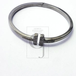 Designer Rosecut Pave Diamond Bangle 925 Sterling Silver Handmade Finish Beautiful Diamond Bangle Bracelet