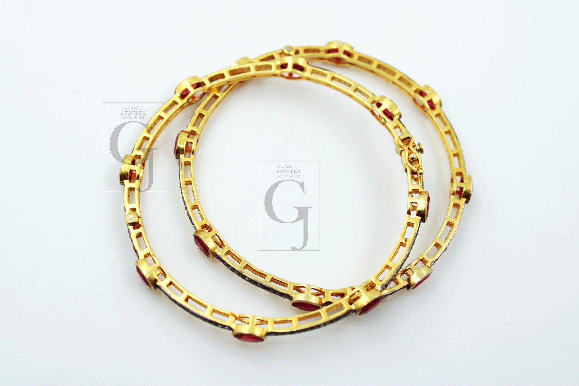 Very beautiful 14k gold ruby bangles Rosecut pave diamond bangle bracelet 925 sterling silver handmade finish diamond bangle bracelet