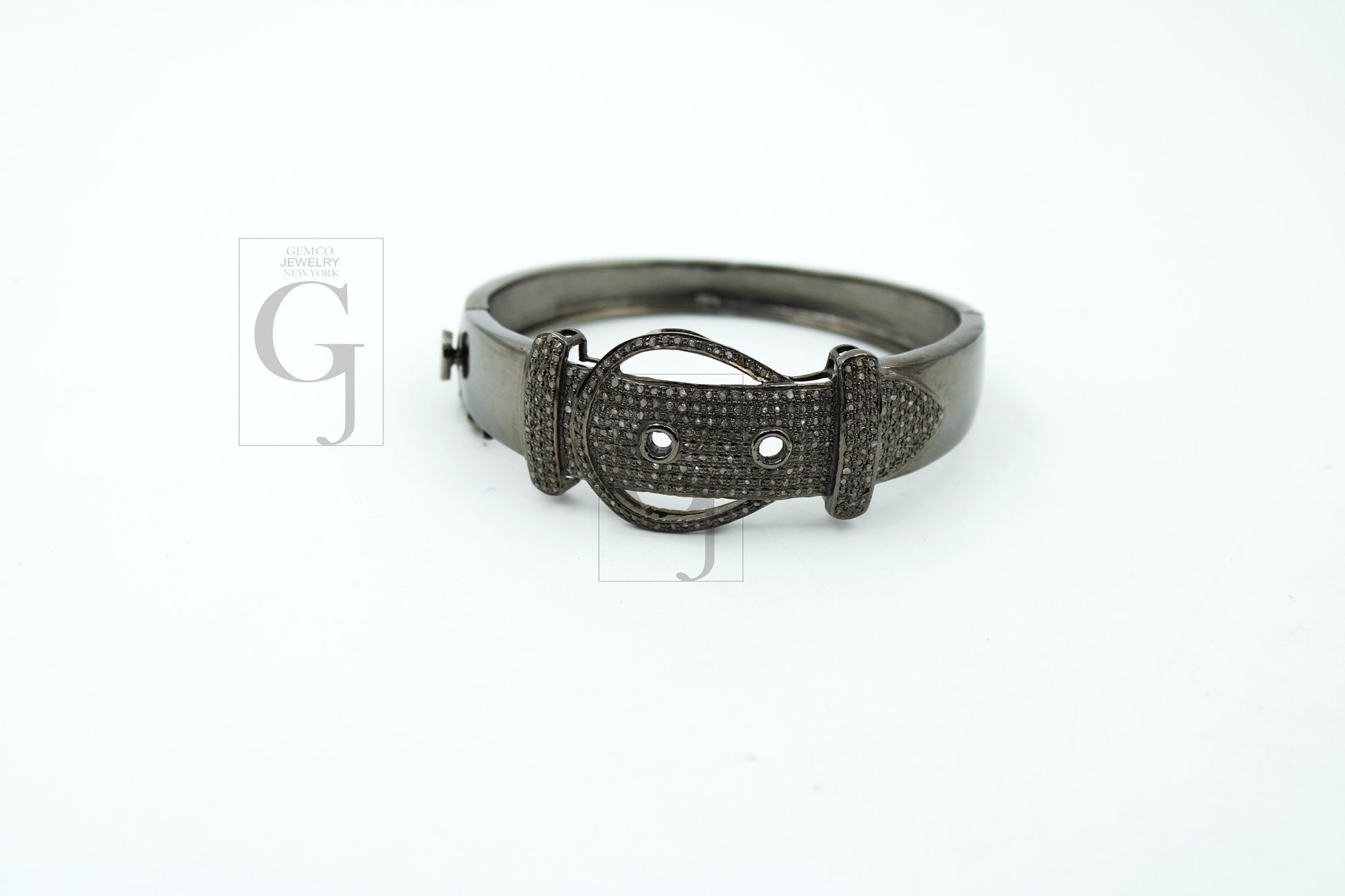 Fashionable designer Oxidized bangle Rosecut pave diamond bangle bracelet 925 sterling silver handmade finish diamond bangle bracelet