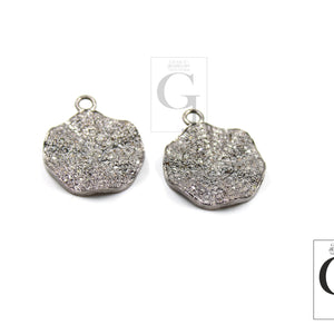 Very Antique look wavey coin designer Rosecut pave diamond pendant 925 sterling silver handmade finish diamond charms necklace pendant