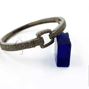 Very Beautiful Antique Look Bangle Bracelet Rosecut Pave Diamond Bangle Bracelet 925 Sterling Silver Handmade Finish Diamond Bangle Bracelet