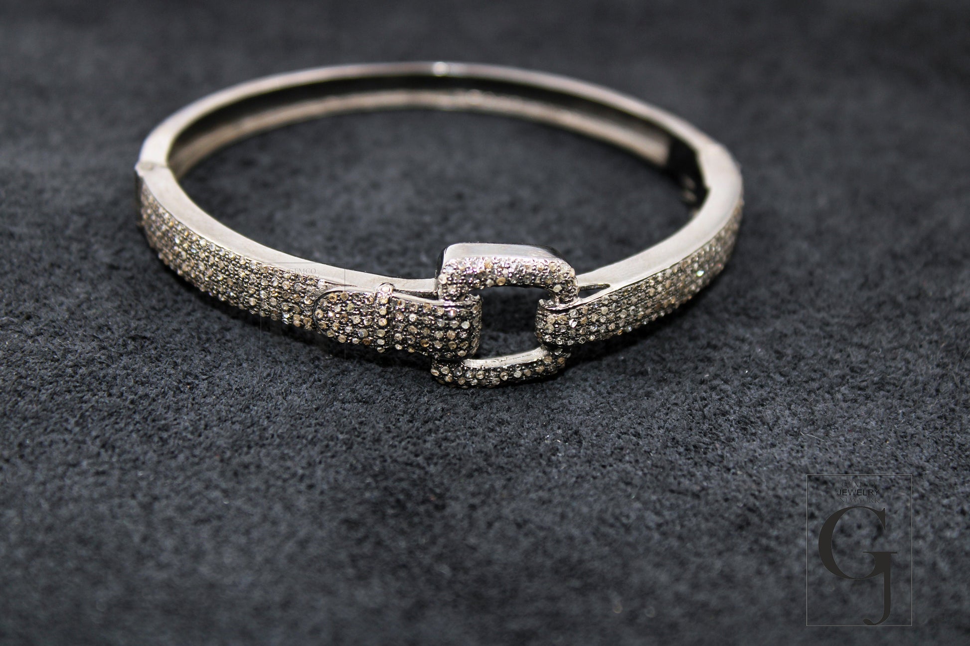 Very Beautiful Antique Look Bangle Bracelet Rosecut Pave Diamond Bangle Bracelet 925 Sterling Silver Handmade Finish Diamond Bangle Bracelet