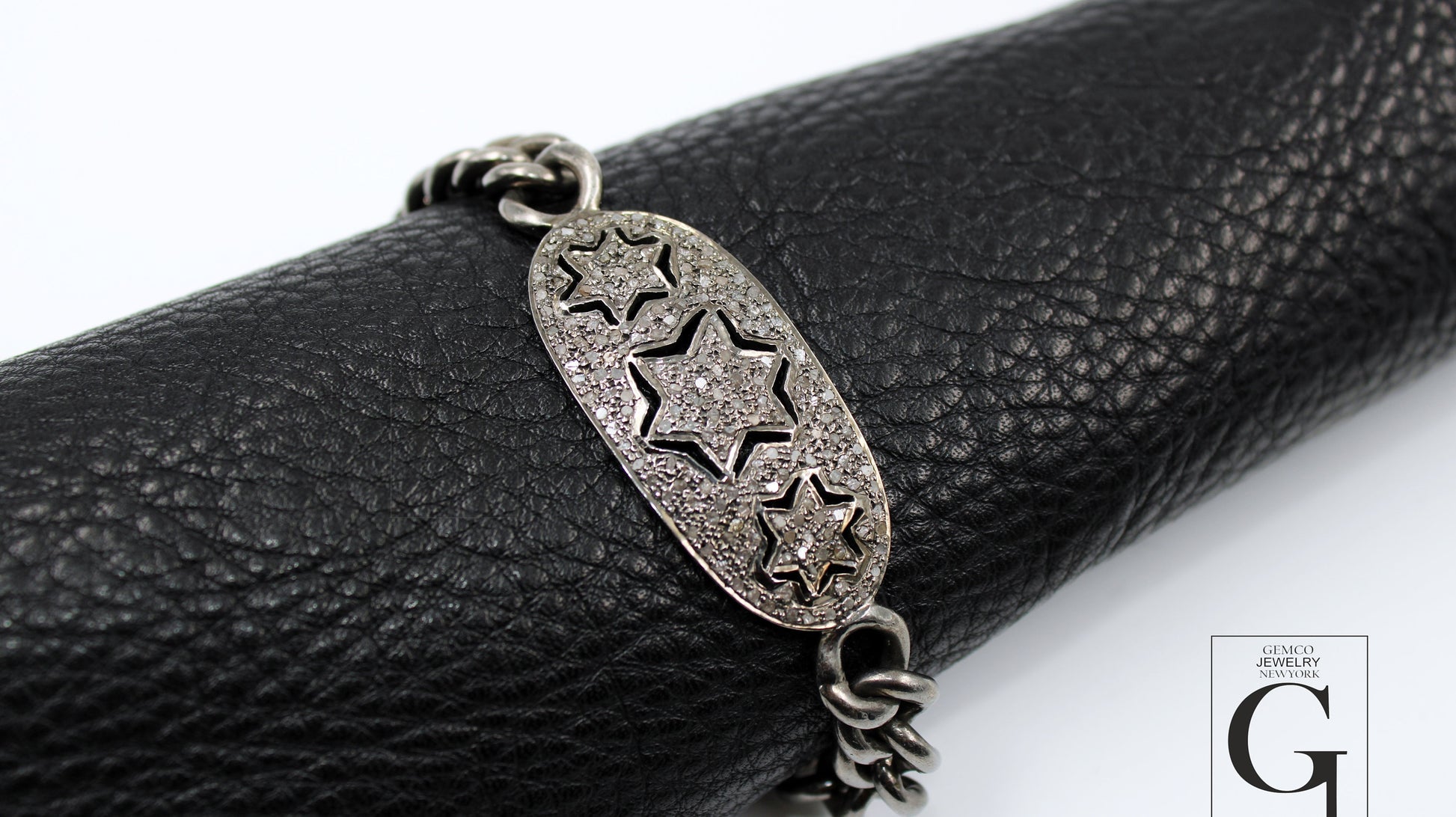 Antique Look Oxidized Star Designer Bracelet Rosecut Pave Diamond Bangle Bracelet 925 Sterling Silver Handmade Finish Diamond Bangle Bracelet