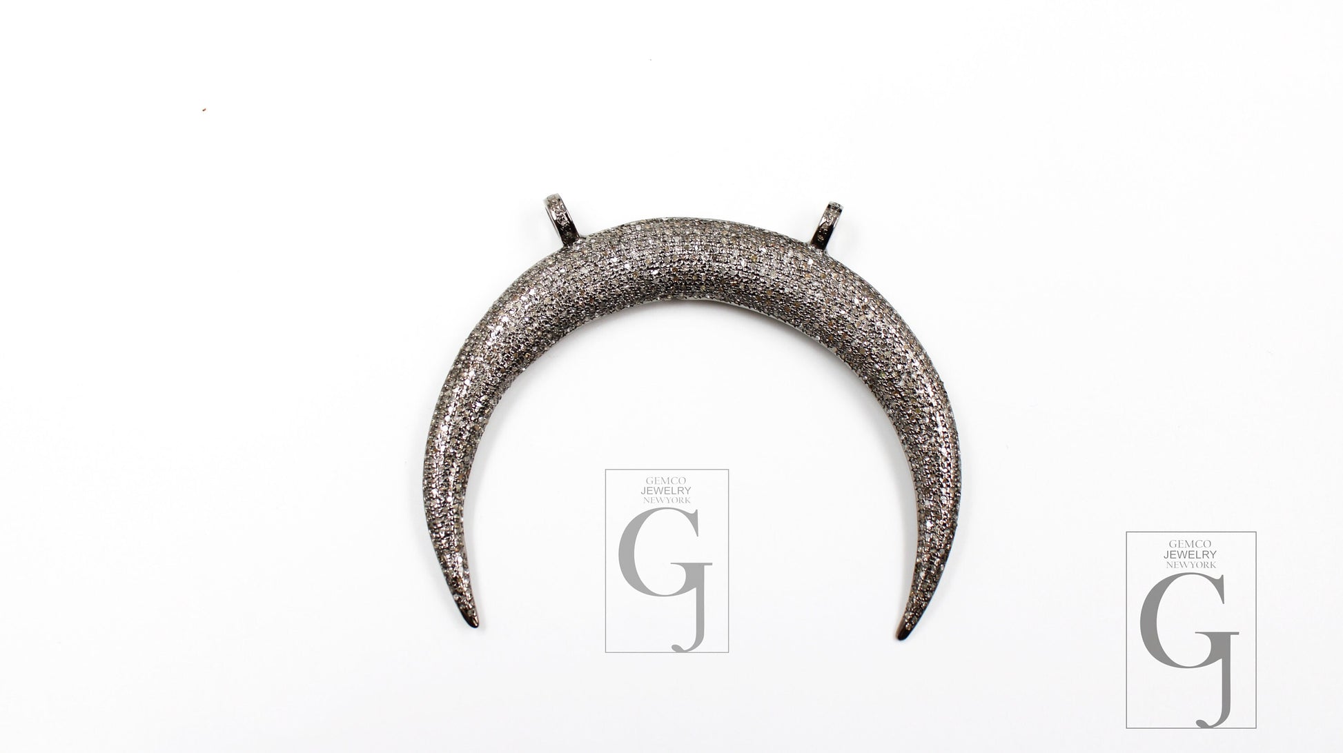 Beautiful designer tusk necklace pendant  Rosecut pave diamond pendant 925 sterling silver handmade finish diamond charms necklace pendant