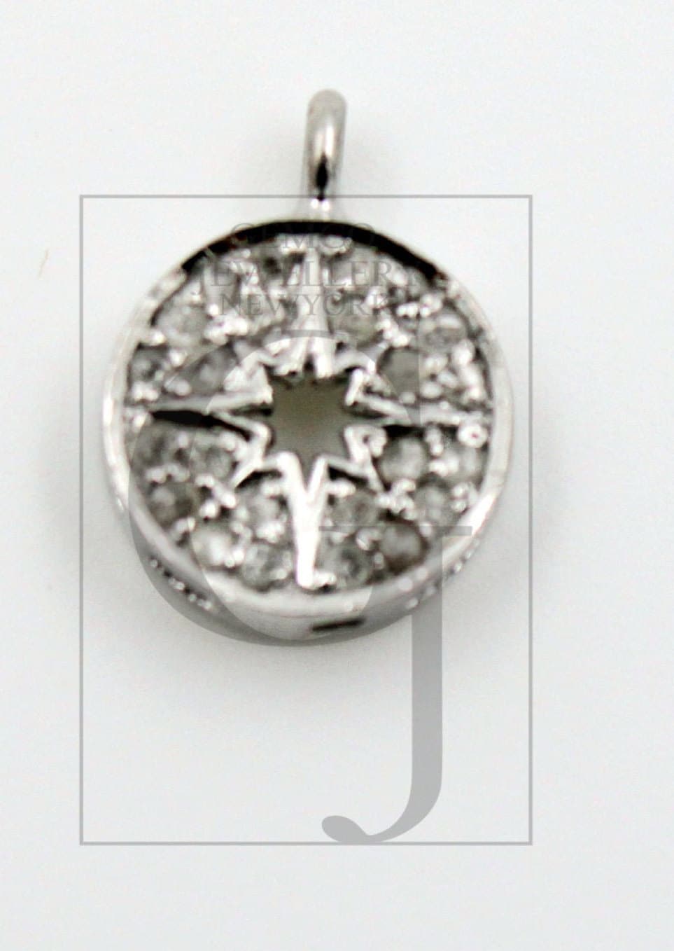Fashionable Starburst Rosecut Pave Diamond Pendant 925 Sterling Silver Handmade Finish Diamond Charms Available In Vermeil, Oxidised Also