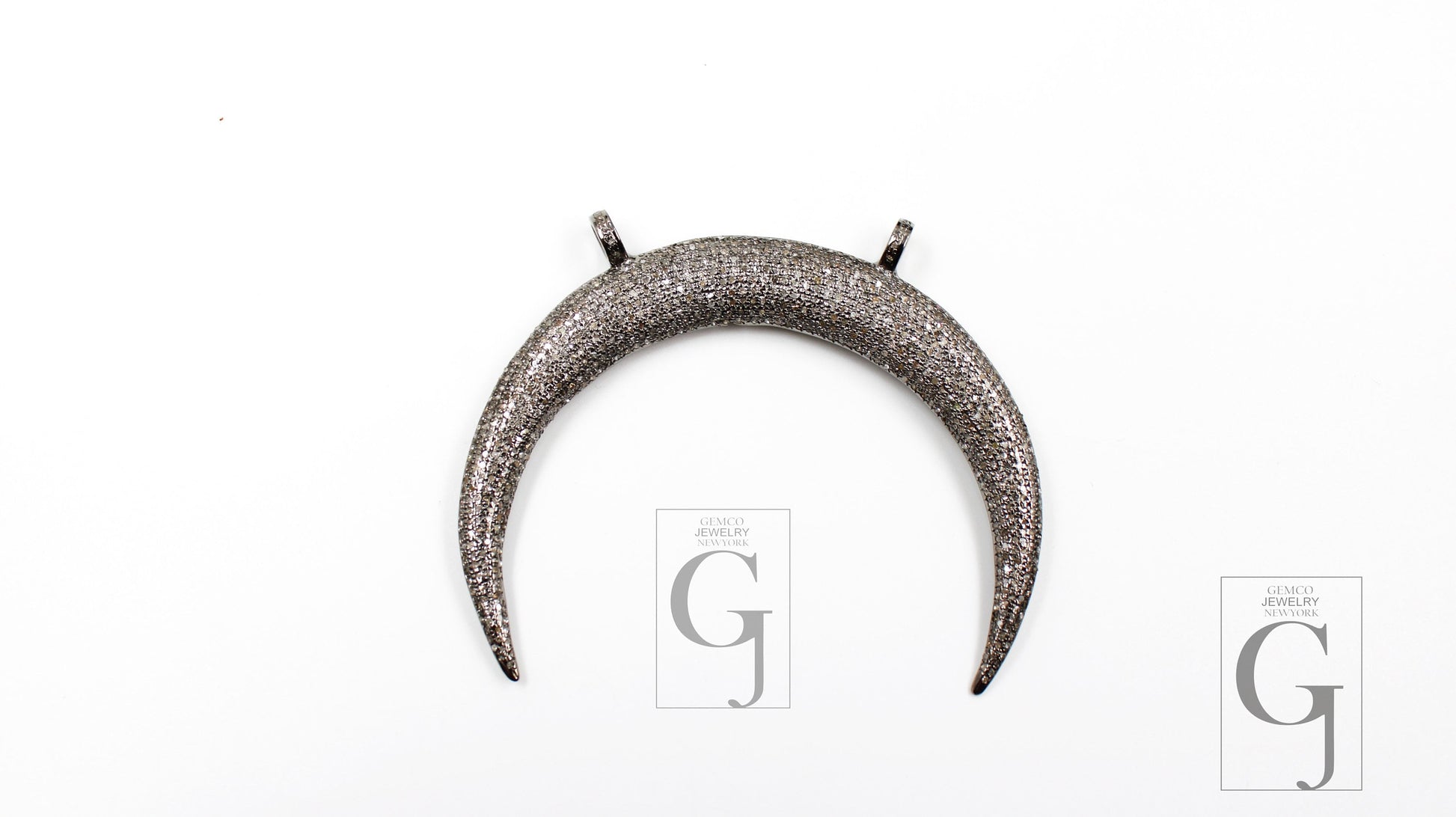 Beautiful designer tusk necklace pendant  Rosecut pave diamond pendant 925 sterling silver handmade finish diamond charms necklace pendant
