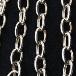 Fashionable Oxidize , Vermail gold , silver white link chain  925 sterling silver handmade chains,  necklace chains jewelry making supplies