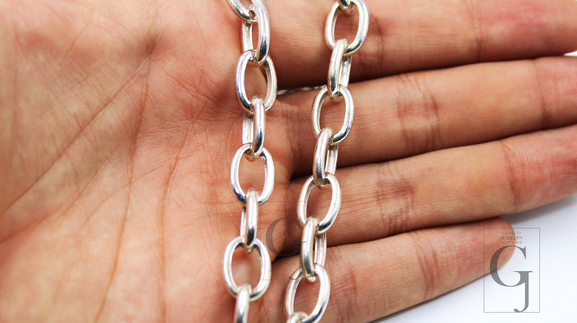 Fashionable Oxidize , Vermail gold , silver white link chain  925 sterling silver handmade chains,  necklace chains jewelry making supplies