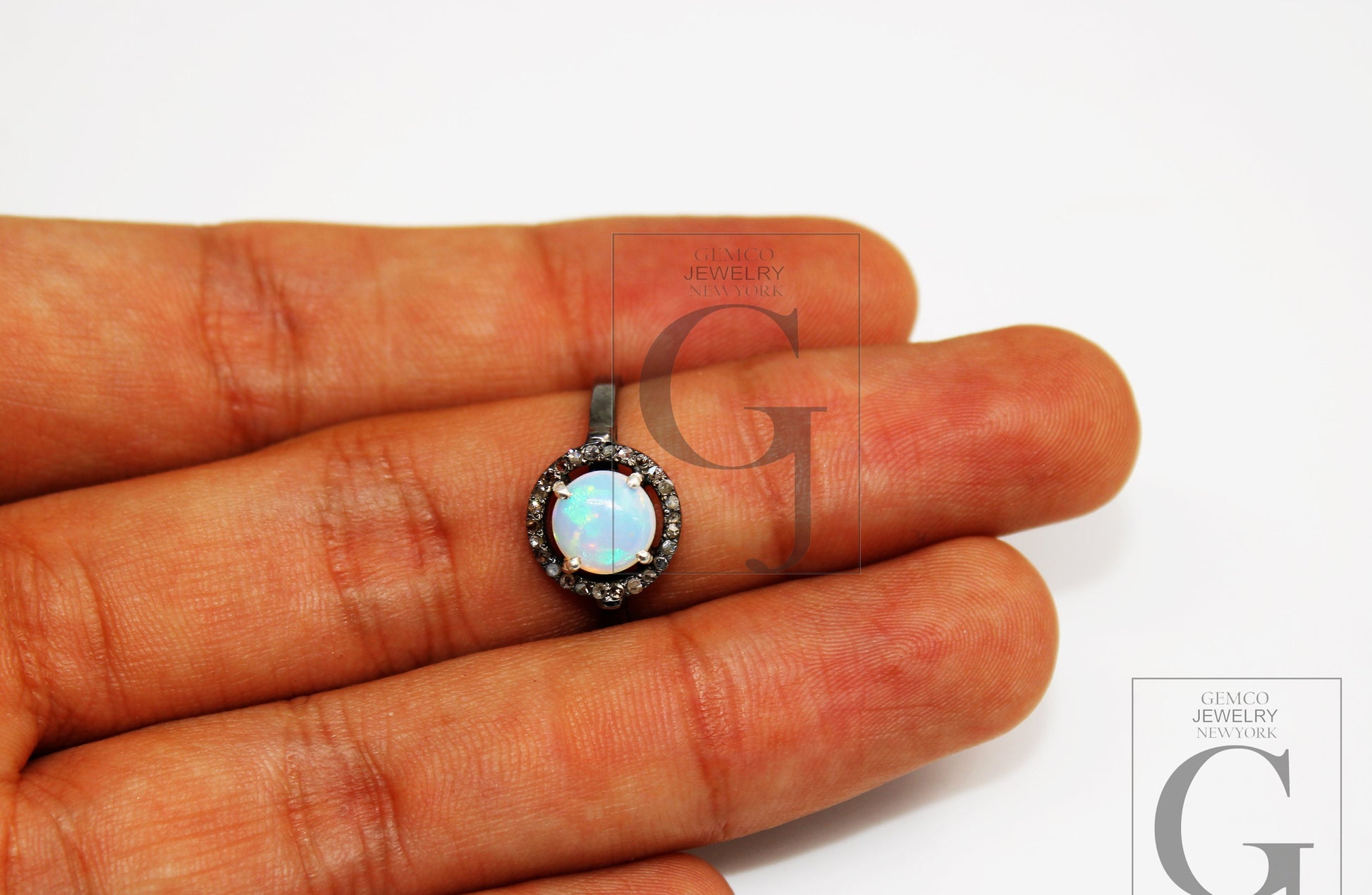 Opal earring, Opal earring,Opal ring Rosecut pave diamond earring natural OPAL stone 925 sterling silver handmade silver finish diamond ring