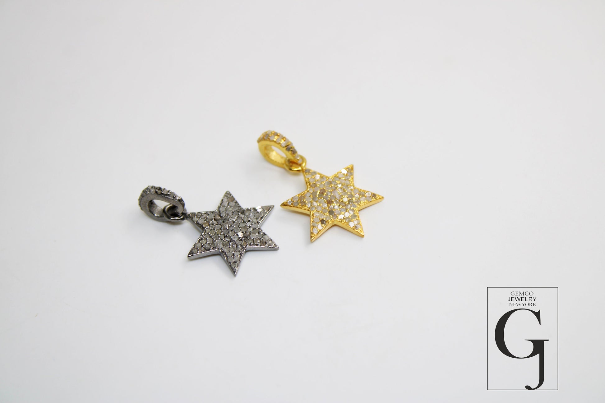 Beautiful Designer Star Pendant Rosecut Pave Diamond Pendant 925 Sterling Silver Handmade Finish Diamond Charms Necklace Pendant