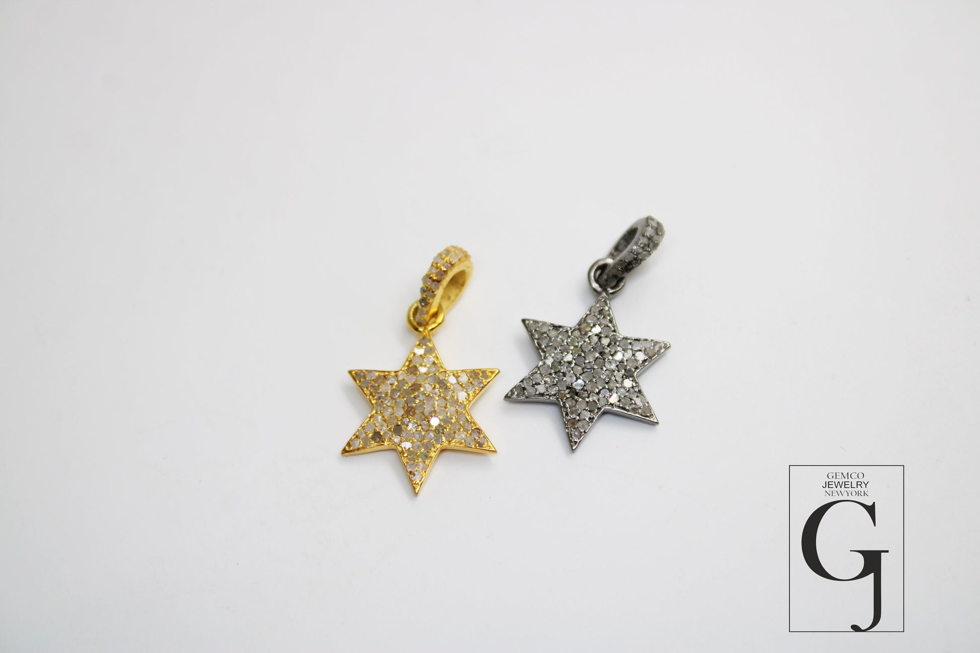 Beautiful Designer Star Pendant Rosecut Pave Diamond Pendant 925 Sterling Silver Handmade Finish Diamond Charms Necklace Pendant