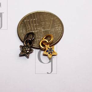 Very beautiful star charm pendant designer Rosecut pave diamond pendant 925 sterling silver handmade finish diamond charms necklace pendant