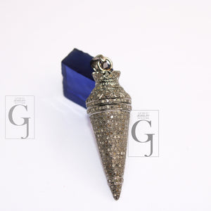 Antique Look Buddha Pendant Designer Rosecut Pave Diamond Pendant 925 Sterling Silver Handmade Finish Diamond Charms Necklace Pendant