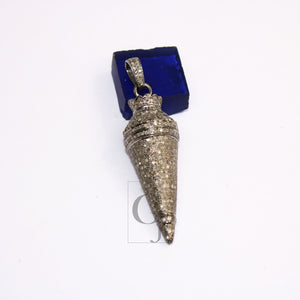 Antique Look Buddha Pendant Designer Rosecut Pave Diamond Pendant 925 Sterling Silver Handmade Finish Diamond Charms Necklace Pendant