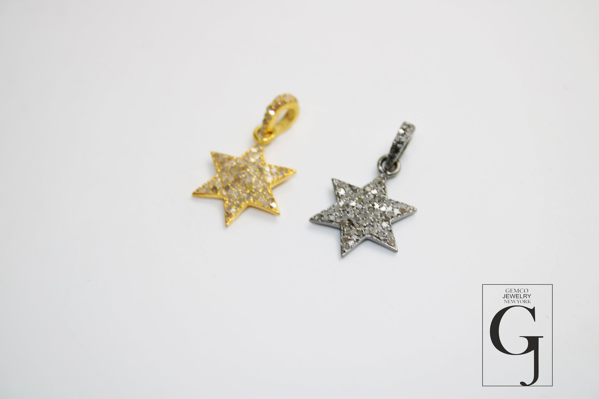 Beautiful Designer Star Pendant Rosecut Pave Diamond Pendant 925 Sterling Silver Handmade Finish Diamond Charms Necklace Pendant