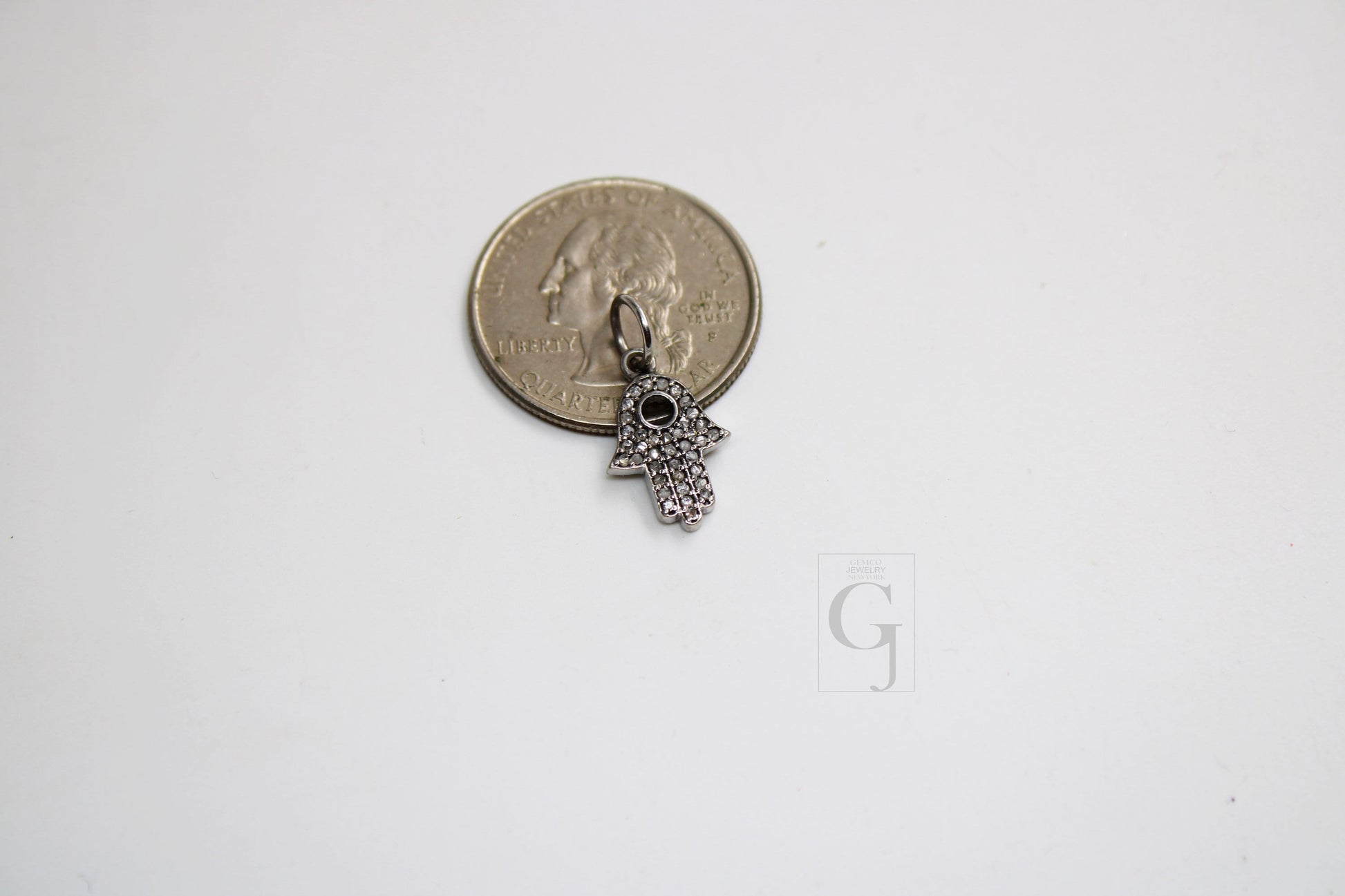 Very beautiful designer humsa pendant Rosecut pave diamond pendant 925 sterling silver handmade finish diamond charms necklace pendant
