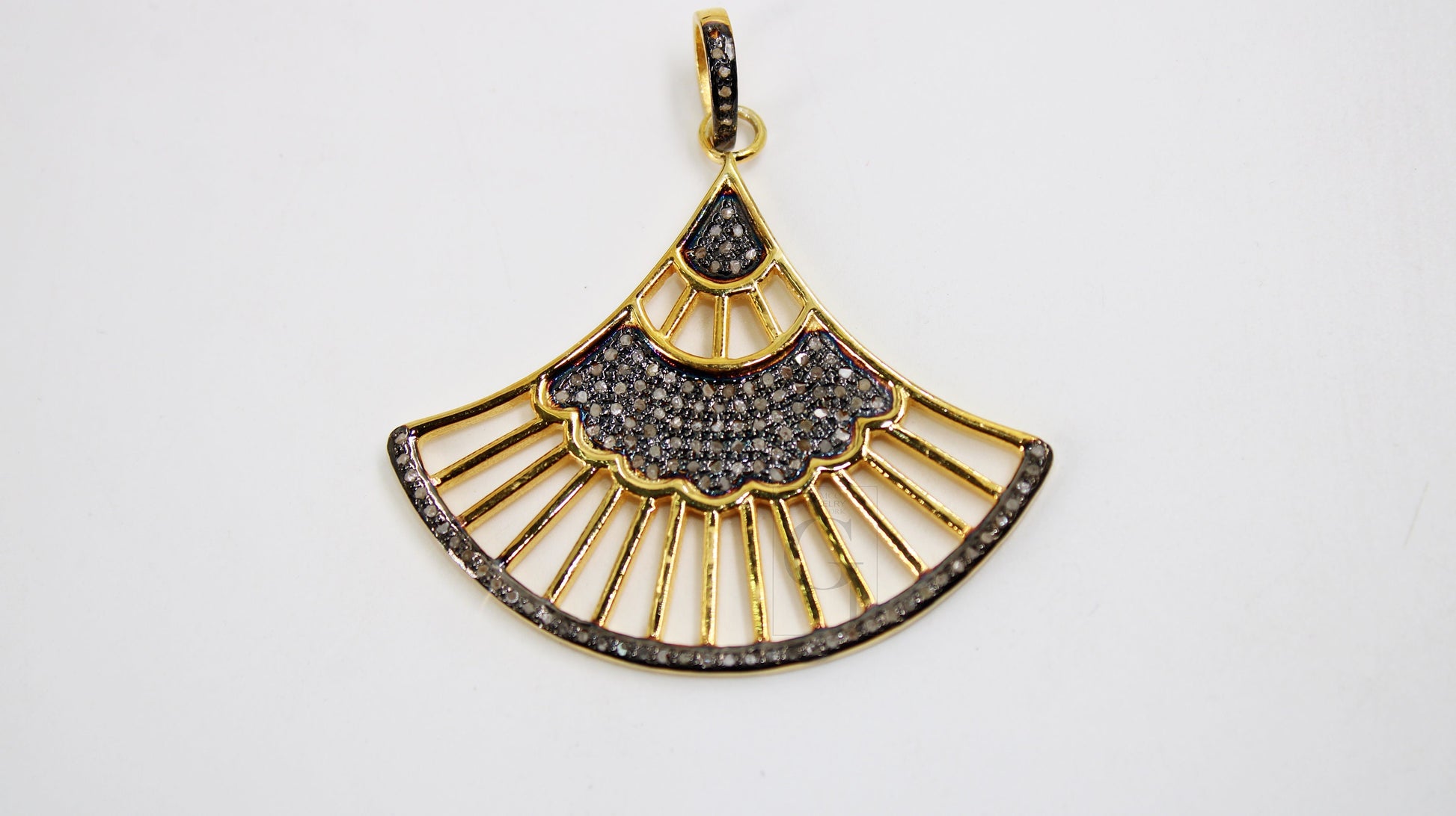Beautiful 14k Gold Designer Pendant Rosecut Pave Diamond Pendant 925 Sterling Silver Handmade Finish Diamond Charms Necklace Pendant