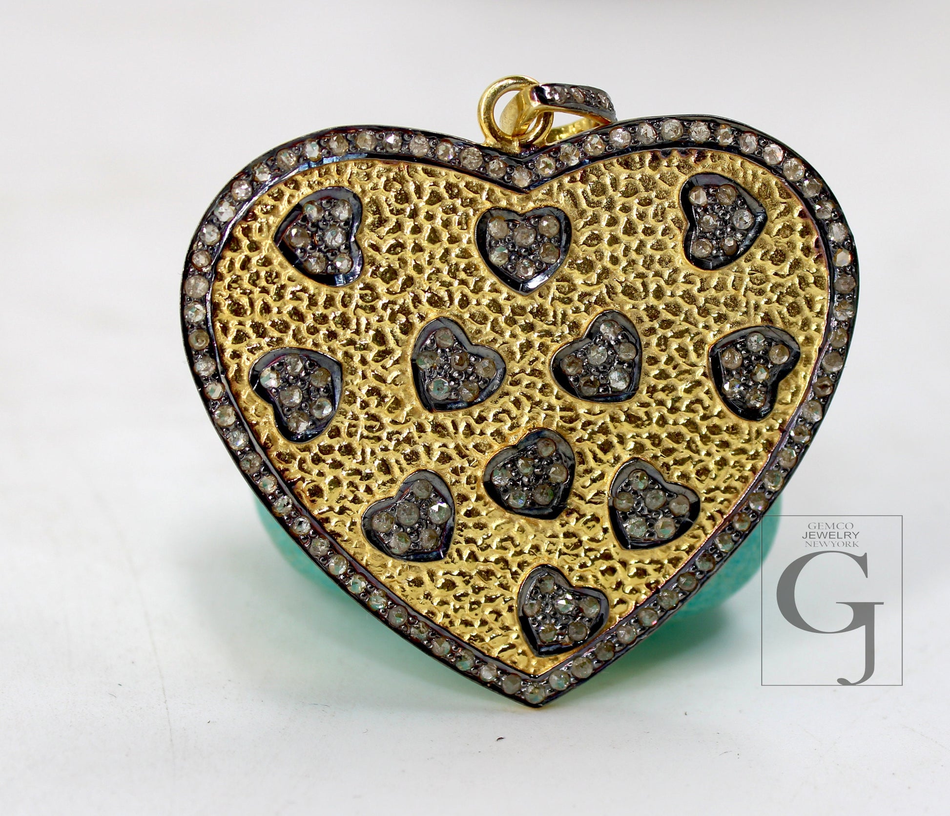 Very beautiful heart pendant designer Rosecut pave diamond pendant 925 sterling silver handmade finish diamond charms necklace pendant