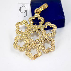 Very beautiful flower designer pendant Rosecut pave diamond pendant 925 sterling silver handmade finish diamond charms necklace pendant