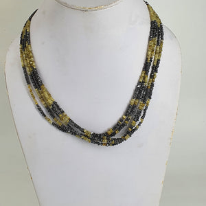 Diamond Stone Raw Diamond Making Jewelry Gemstone uncut Diamond Stone Nuggets Strand Diamond bead 3mm black and yellow shaded diamonds 14