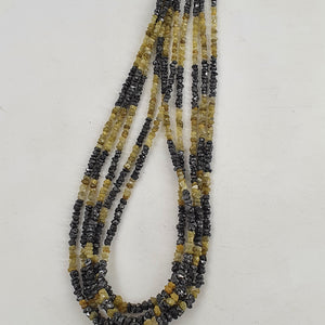 Diamond Stone Raw Diamond Making Jewelry Gemstone uncut Diamond Stone Nuggets Strand Diamond bead 3mm black and yellow shaded diamonds 14