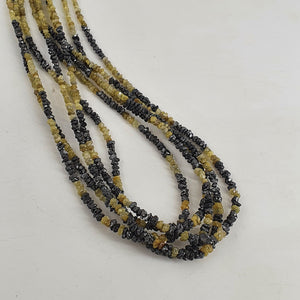 Diamond Stone Raw Diamond Making Jewelry Gemstone uncut Diamond Stone Nuggets Strand Diamond bead 3mm black and yellow shaded diamonds 14