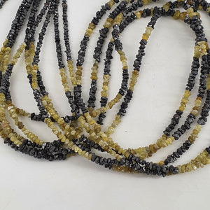 Diamond Stone Raw Diamond Making Jewelry Gemstone uncut Diamond Stone Nuggets Strand Diamond bead 3mm black and yellow shaded diamonds 14