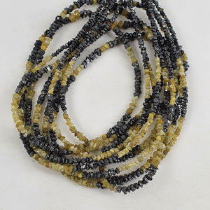Diamond Stone Raw Diamond Making Jewelry Gemstone uncut Diamond Stone Nuggets Strand Diamond bead 3mm black and yellow shaded diamonds 14