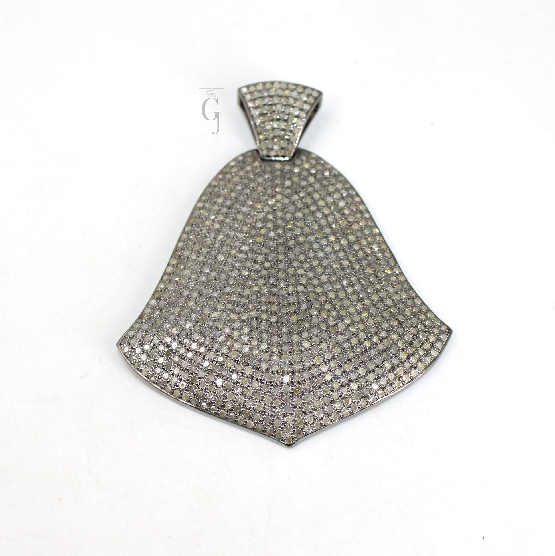 Beautiful designer brilliant cut diamond pave diamond pendant sterling 925 silver handmade finish diamond charm necklace pendant jewelry
