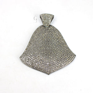 Beautiful designer brilliant cut diamond pave diamond pendant sterling 925 silver handmade finish diamond charm necklace pendant jewelry
