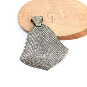 Beautiful Designer Brilliant Cut Diamond Pave Diamond Pendant Sterling 925 Silver Handmade Finish Diamond Charm Necklace Pendant Jewelry