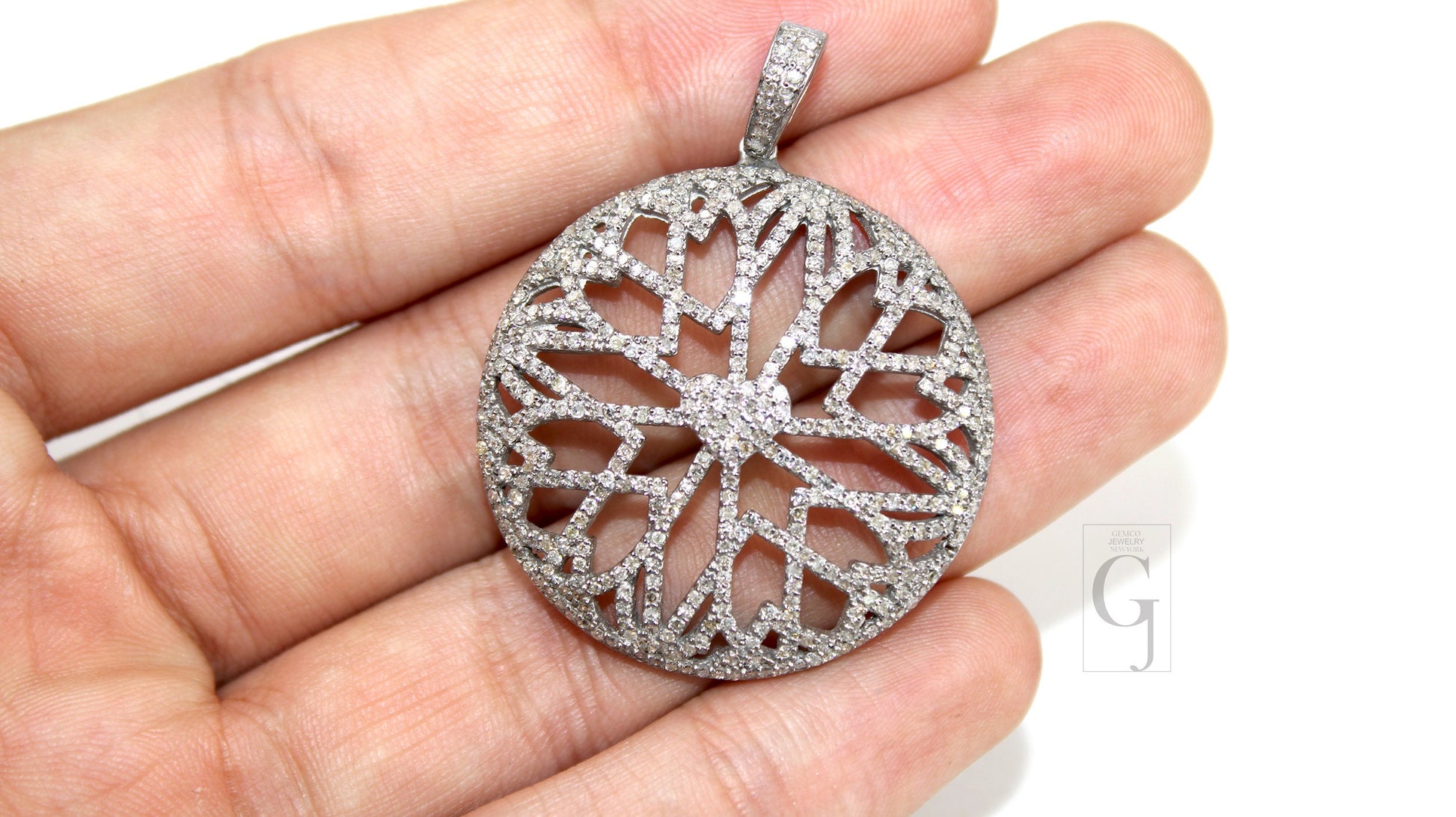 Heart diamond Pave diamond high quality rosecut pendant 925 sterling silver finish handmade diamond pendant designed love diamond pendant