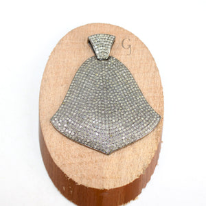 Beautiful Designer Brilliant Cut Diamond Pave Diamond Pendant Sterling 925 Silver Handmade Finish Diamond Charm Necklace Pendant Jewelry