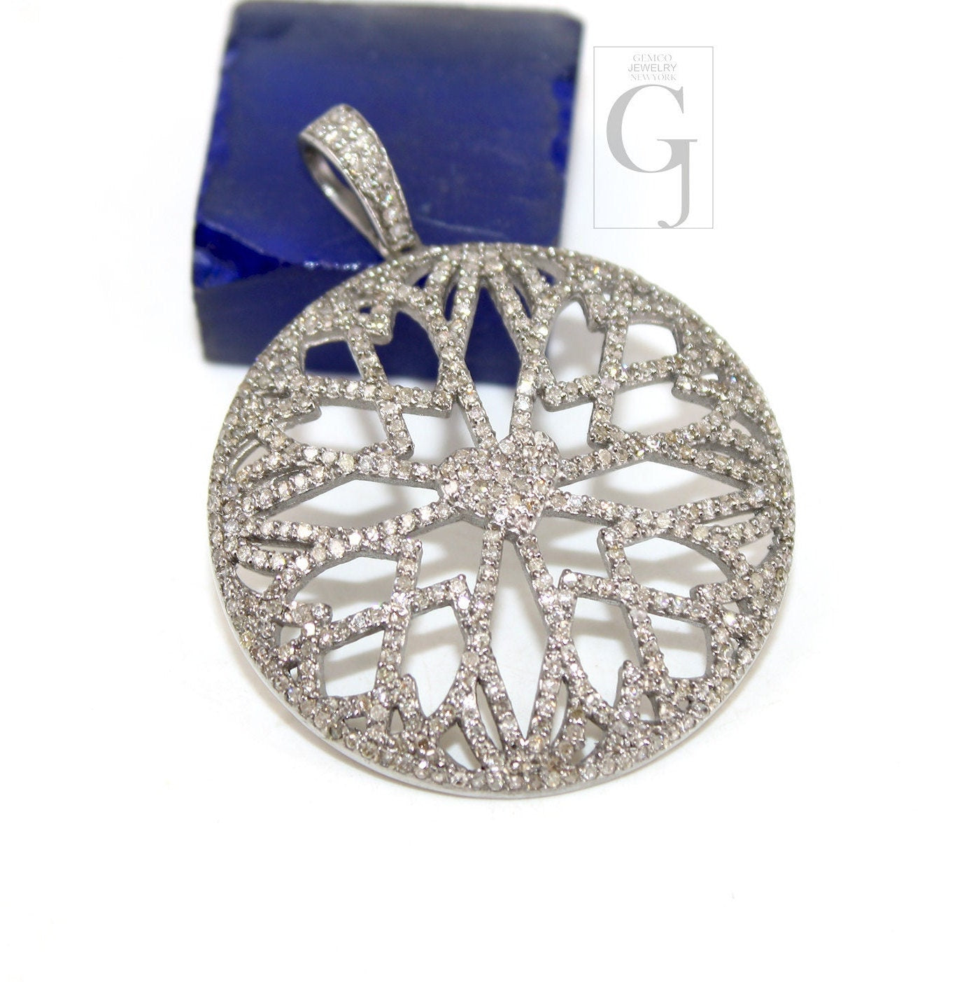 Heart diamond Pave diamond high quality rosecut pendant 925 sterling silver finish handmade diamond pendant designed love diamond pendant