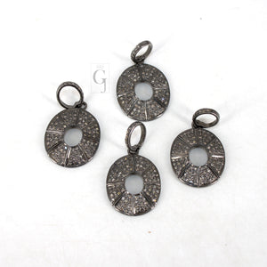 Oxidized Beautiful Designer Pendant Rosecut Pave Diamond Pendant 925 Sterling Silver Handmade Finish Diamond Jewelry Necklace Pendant