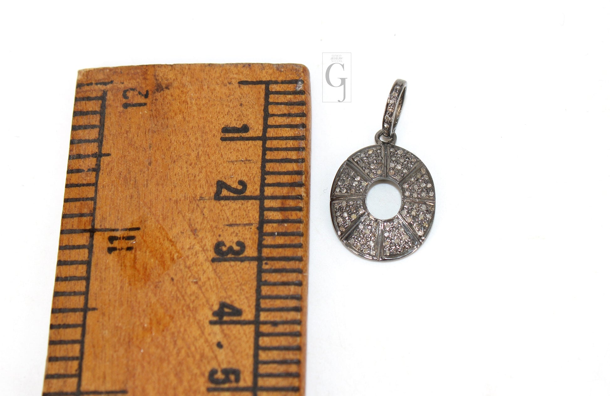 Oxidized Beautiful Designer Pendant Rosecut Pave Diamond Pendant 925 Sterling Silver Handmade Finish Diamond Jewelry Necklace Pendant