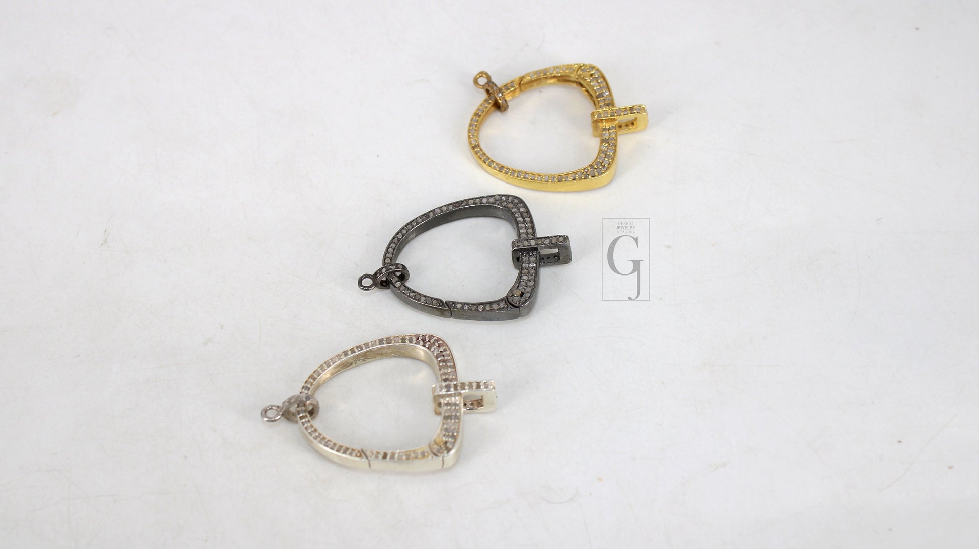 Pave Diamond Clasp,Lobster Clasp ,925 Sterling Silver Handmade Clasp , Diamond Clasp With Matching Jump Ring,Rose Cut Diamond Clasp.