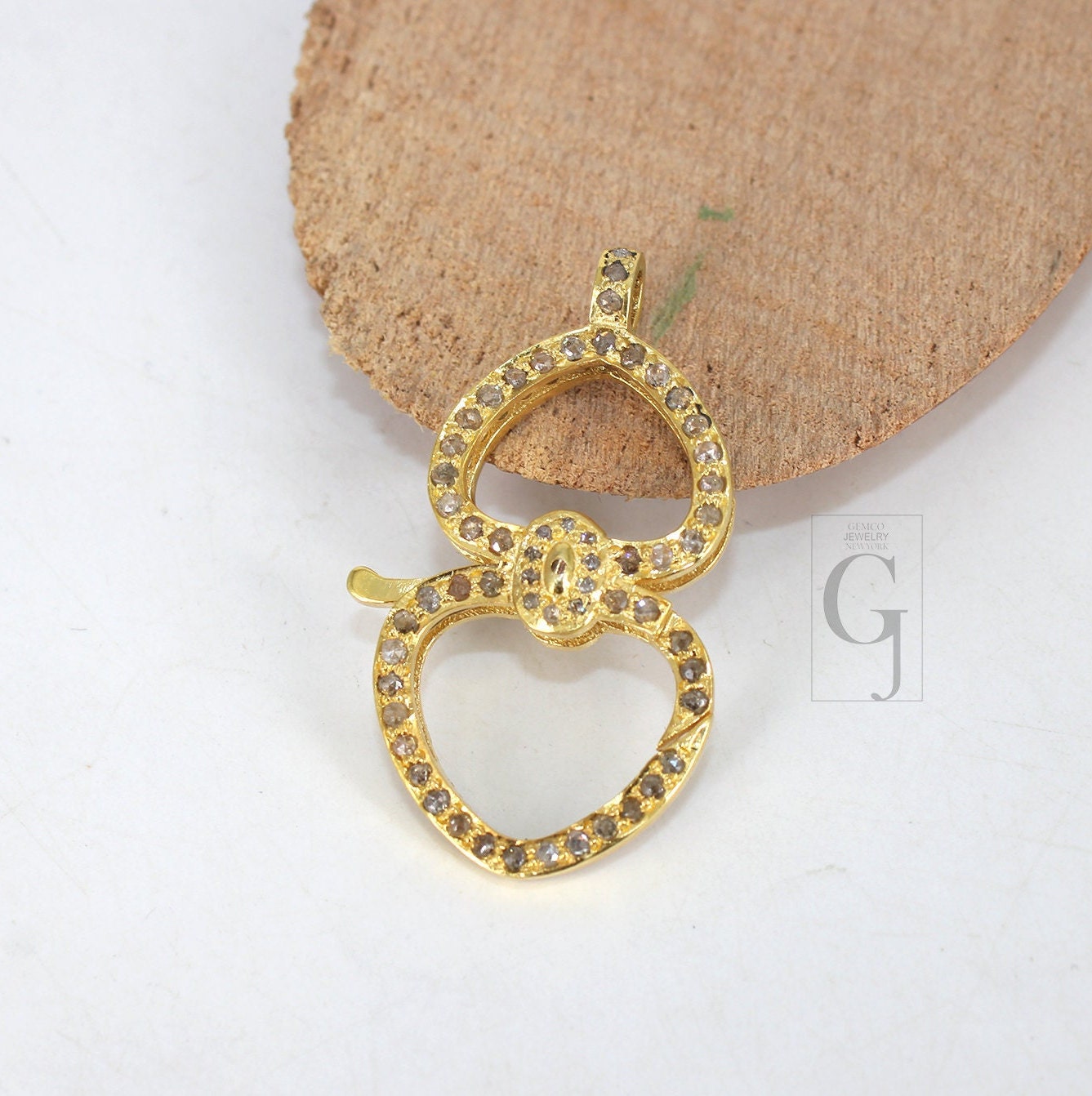 1pc Rosecut Pave Diamond Lobster Clasp Design Spring Clasps 925 Sterling Silver Handmade Finish Jewelry Making Supplies Clasps