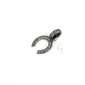 1pc Beautiful Horseshoe Designer Rosecut Pave Diamond Pendant 925 Sterling Silver Handmade Finish Diamond Jewelry Luck Pendant