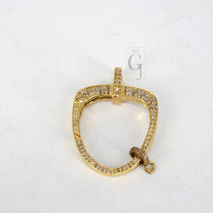 Pave Diamond Clasp,Lobster Clasp ,925 Sterling Silver Handmade Clasp , Diamond Clasp With Matching Jump Ring,Rose Cut Diamond Clasp.
