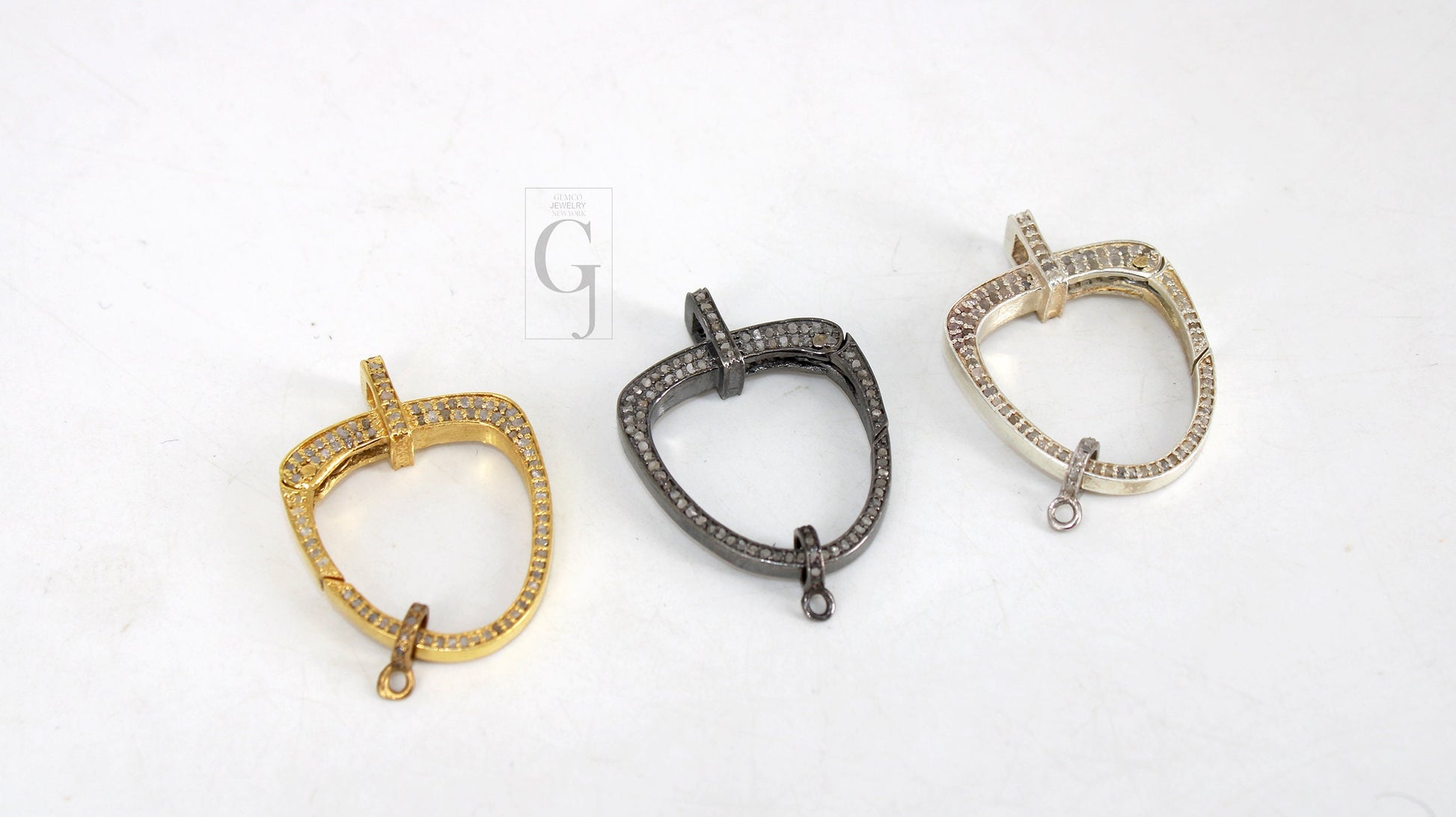 Pave Diamond Clasp,Lobster Clasp ,925 Sterling Silver Handmade Clasp , Diamond Clasp With Matching Jump Ring,Rose Cut Diamond Clasp.