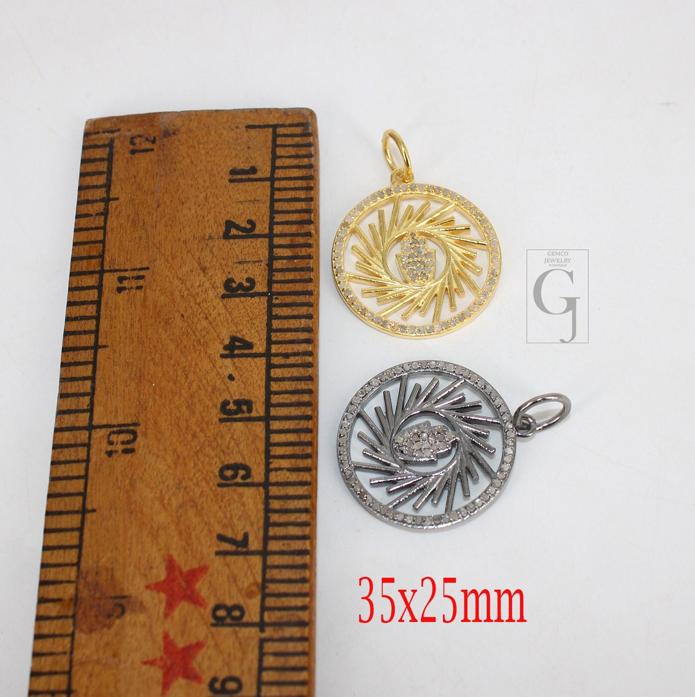 Very beautiful designer humsa pendant Pave rosecut diamond 925 sterling silver handmade pave diamond setting humsa pendant jewelry