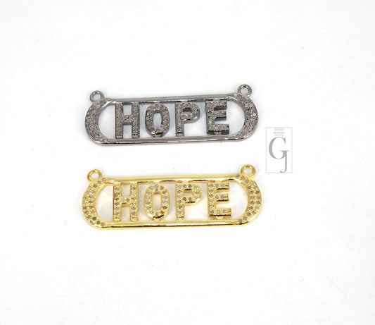 Beautiful Designer Diamond Hope Pendant Rosecut Pave Diamond Pendant 925 Sterling Silver Handmade Finish Diamond Charms Necklace Pendant